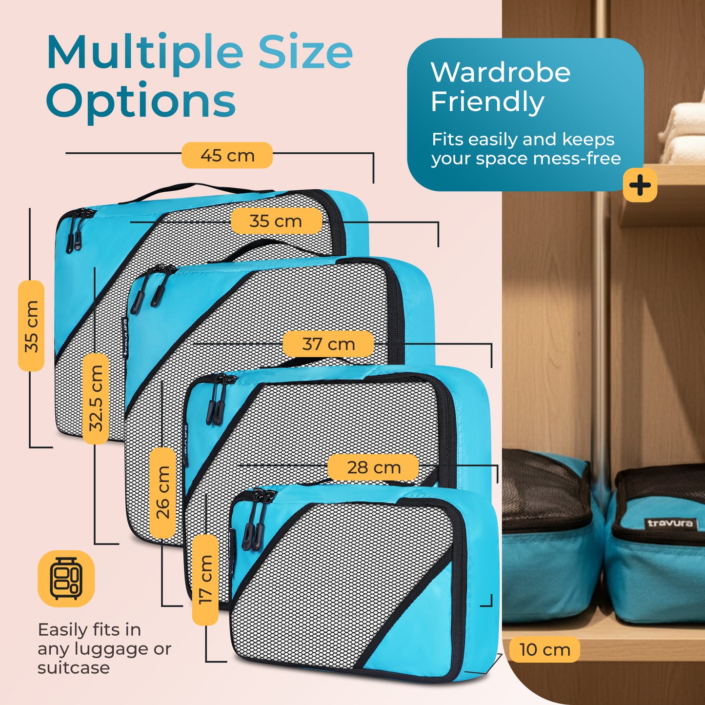 6-in-1 Pro Packing Cubes Set for Travel