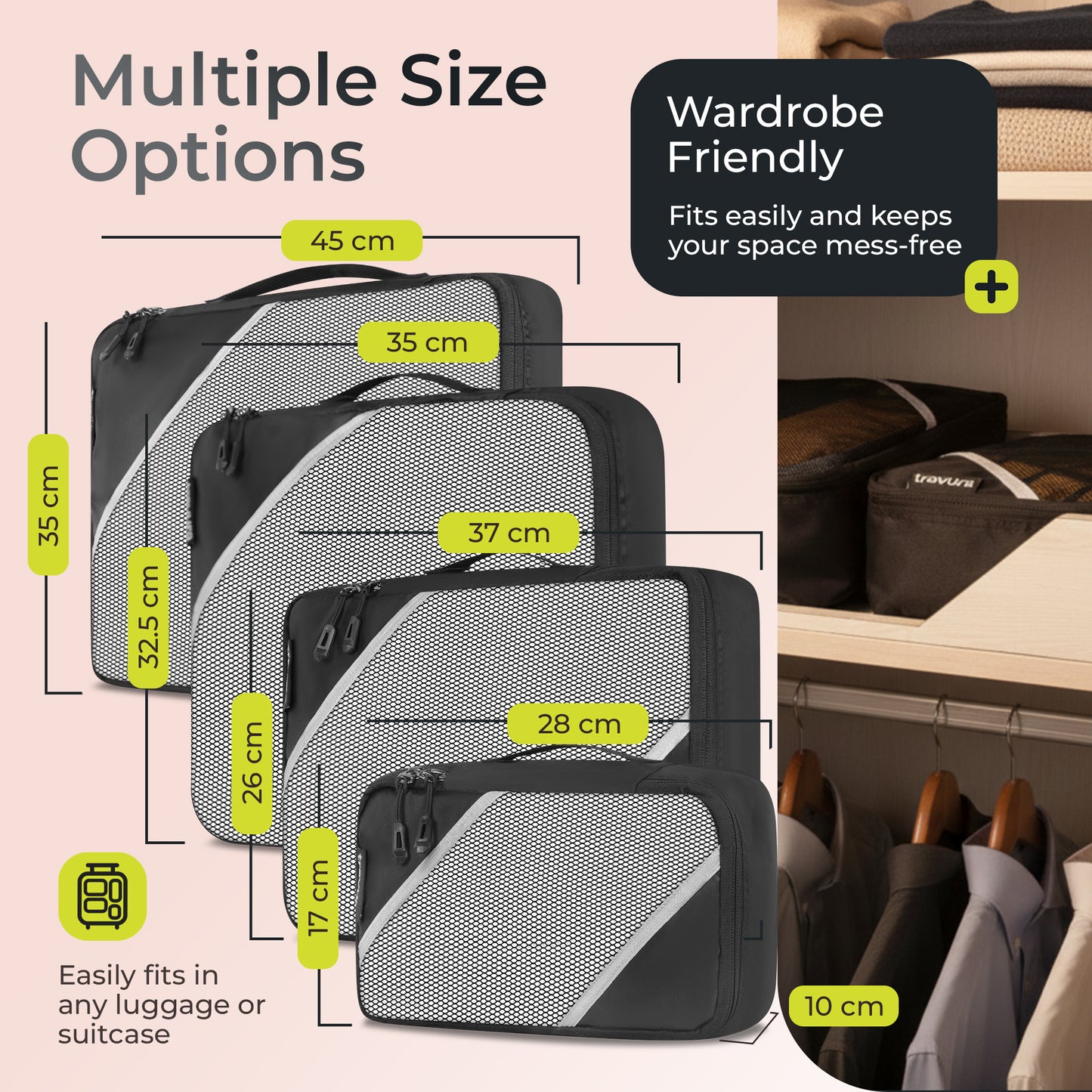 6-in-1 Pro Packing Cubes Set for Travel