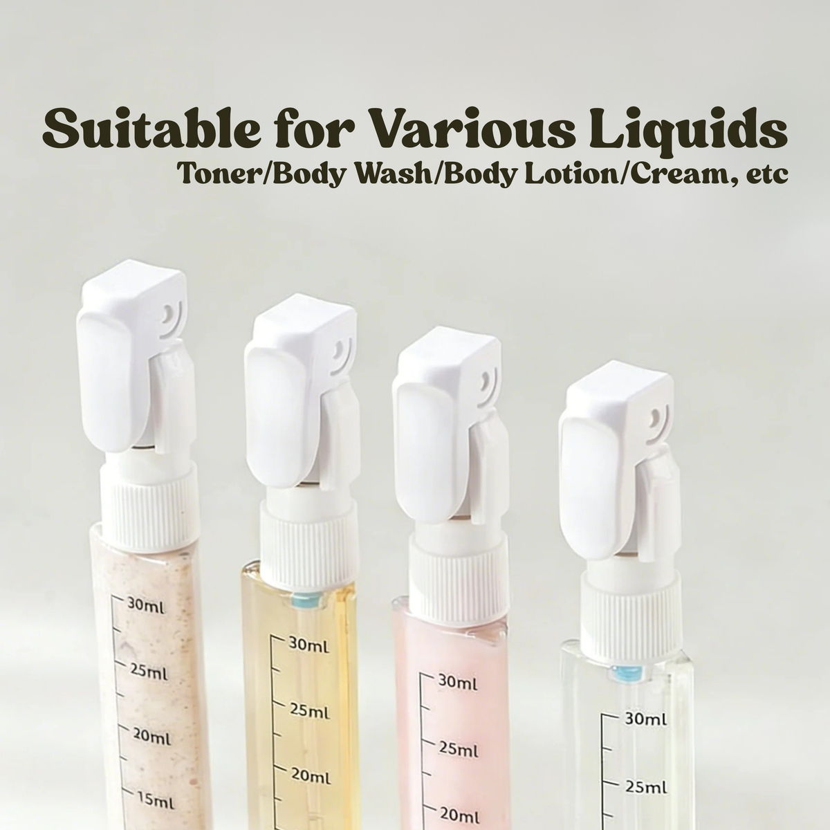 4-in-1 Pro Travel Refill Bottle Set