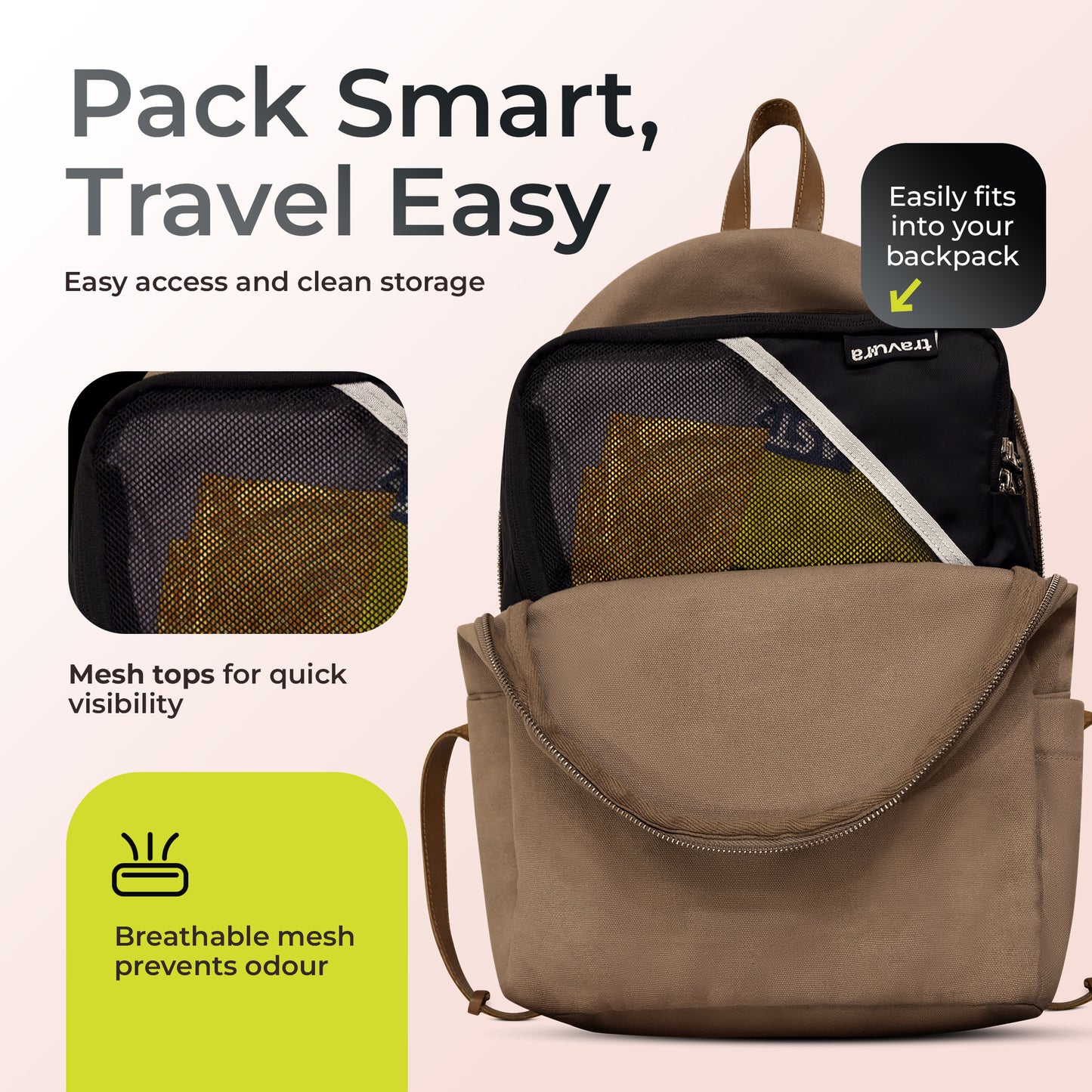 6-in-1 Pro Packing Cubes Set for Travel
