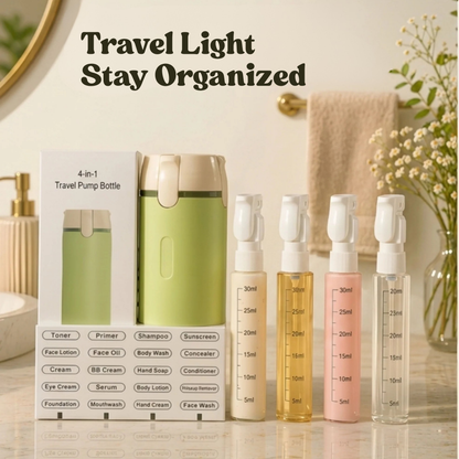 4-in-1 Pro Travel Refill Bottle Set